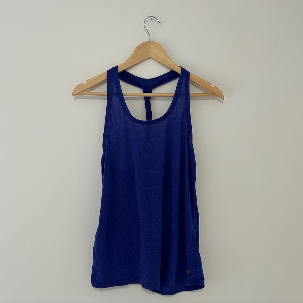 Gap Fit EUC Twist back Tank Top Blue Size S